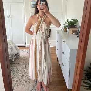 ASTR THE LABEL High Neck Wrap Dress